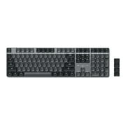 Satechi SM3 Slim - Keyboard - mechanical - full size - backlit - wireless - Bluetooth 5.0, 2.4 GHz, USB-C - QWERTY - US - key switch: Low Profile Brown - dark